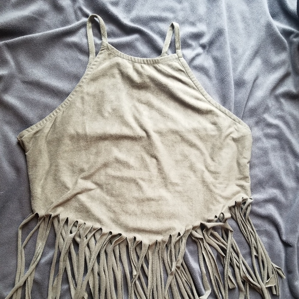 Olive Green Crop Top